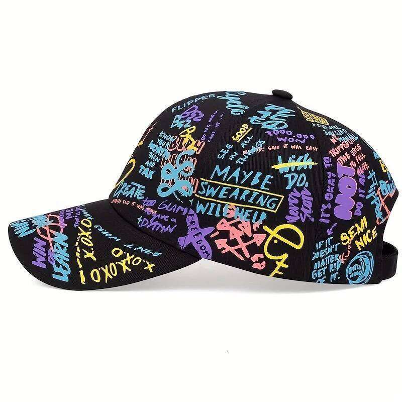 Fashion Graffiti Printing Baseball Cap Outdoor Cotton Casquatte Hat Men Women Summer Sun Hats Adjustable Hip Hop Caps Gorras Y260304