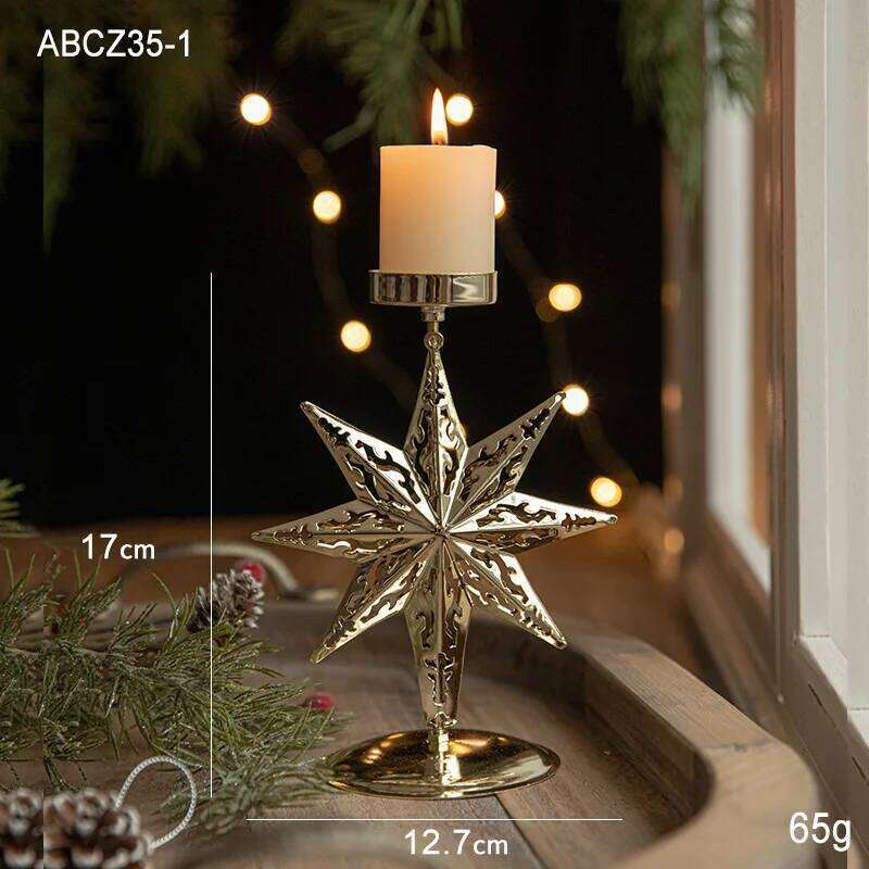 Christmas Tree Holders Metal Tealight Holder Xmastree elk Snowflake Patterns for Winter Xmas Table Candle Decor XJ260305