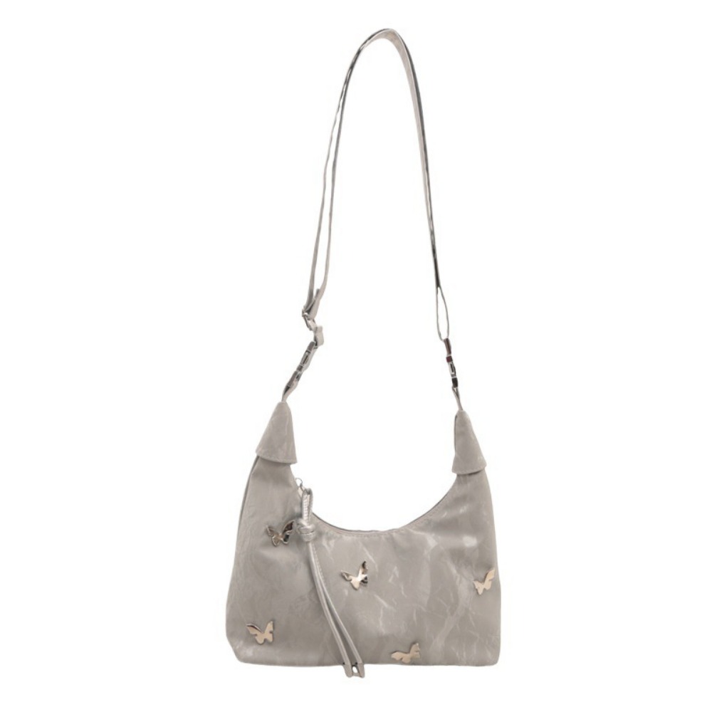 Women's Butterfly Embellished Shoulder Bag Aesthetic Crossbody Purse, Trendy Summer Office Handbag for Work, Cute Going Out Gift for Her