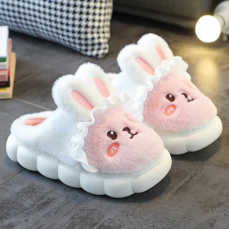 Baby Warm Slippers Autumn Winter New Boys Girls Cartoon Animal Cotton Slippers Non Slip Comfortable Soft Sole Plush Cotton Shoes S260305