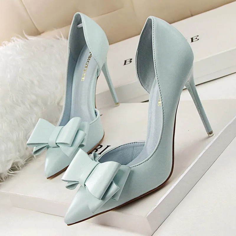 BIGTREE Shoes Women Pumps Fashion High Heels Shoes Black Pink Yellow Shoes Women Bridal Wedding Shoes Ladies Stiletto Party Shoe 260306