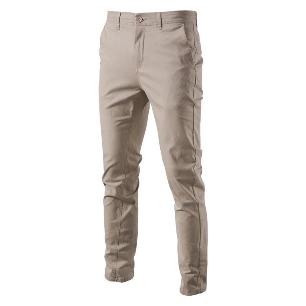 AIOPESON Casual Cotton Men Trousers Solid Color Slim Fit Mens Pants Spring Autumn High Quality Classic Business Pants Men 260304