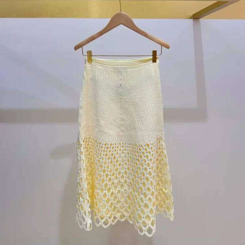 Stylish Openwork Mesh Rhinestone Embellished Slip Dress + Cardigan Mdng260306