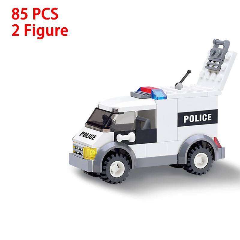 City Police Airplane SWAT Car Fire Helicopter Carrier Vehicle DIY Assemble Aircraft Model Building Blocks Bricks Kids Toys Gifts Z260306