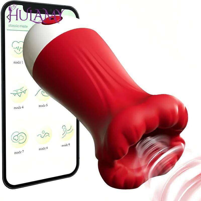 Deep Throat Sucking Male Penis Training Cup Masturbators for men Strong Squeeze Vibration Sex Toys Glans Stimulation Exercise W260305