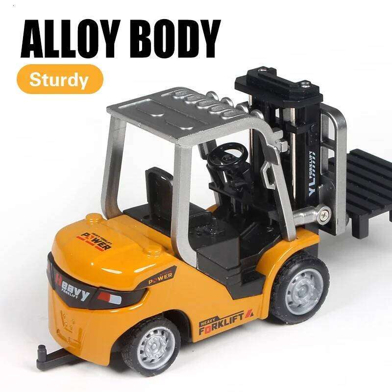 Mini RC Forklift 1/64 Alloy Desktop Remote Controlled Car Toy Engineering Vehicle App Control Cars Trucks Christmas Gifts Kids C260305