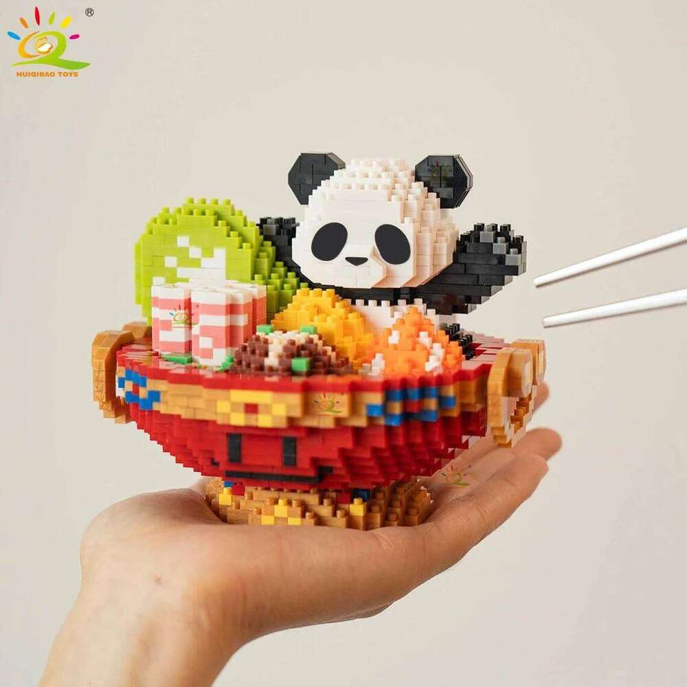 HUIQIBAO 2236PCS Mini Hot Pot Panda Micro Building Blocks 3D Model Animals Bricks DIY City Construction Toys for Children Kids Z260306