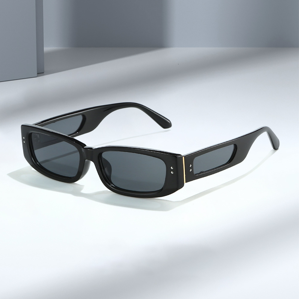 New European American rectangular irregular-shaped small-frame sunglasses, simple, stylish, and unique, with UV protection