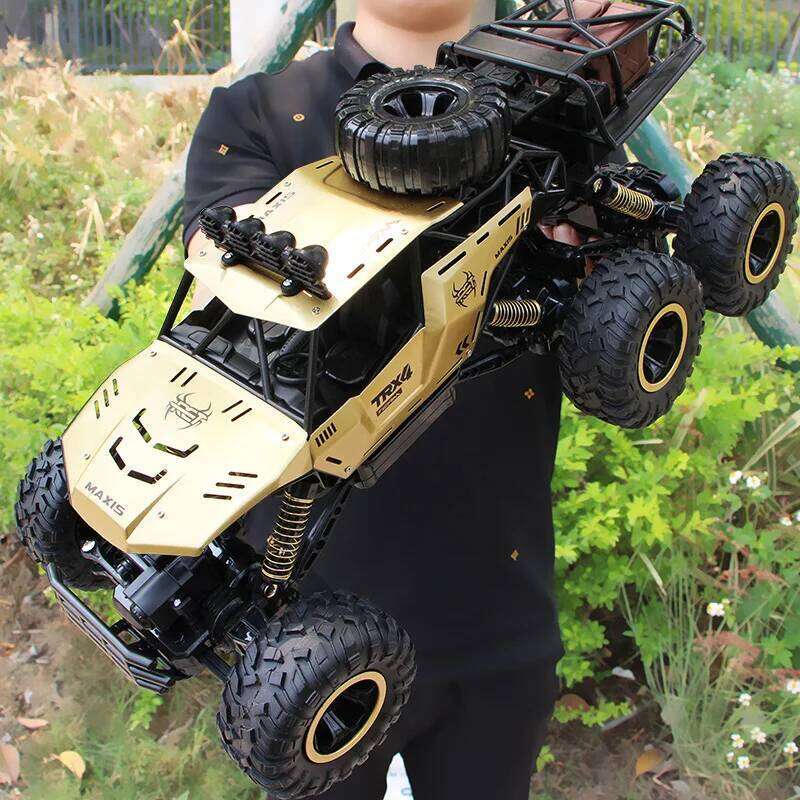 1:8 Large Six Wheel 4WD Off Road Climbing Remote Control Car 2.4G Shock Absorber Alloy Shell 150M Electric RC Truck Buggy Toy C260305