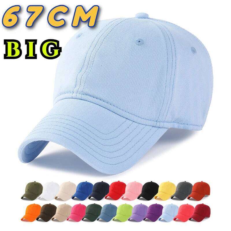 Super Large 63-67cm Baseball Men's Oversize Big Head Snapback Caps Women Versatile Sun Cotton Soft Top Trucker Hat Y260304