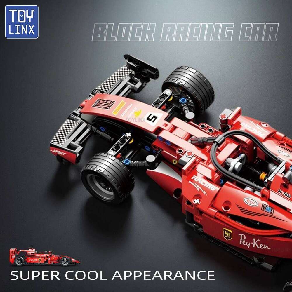 455PCS RC Race Cars Sets MOC Sports Car Blocks Set 1:18 Pull Back DIY Vehicle Kits Building Toys for Kids Holiday Gifts Z260305