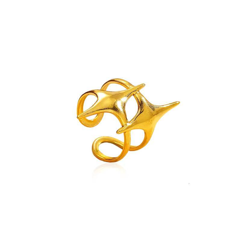 Vintage Stainless Steel Womens Finger Ring Gothic Punk Moon Bat Design for Wedding Hip Hop Animal Jewelry Cosplay