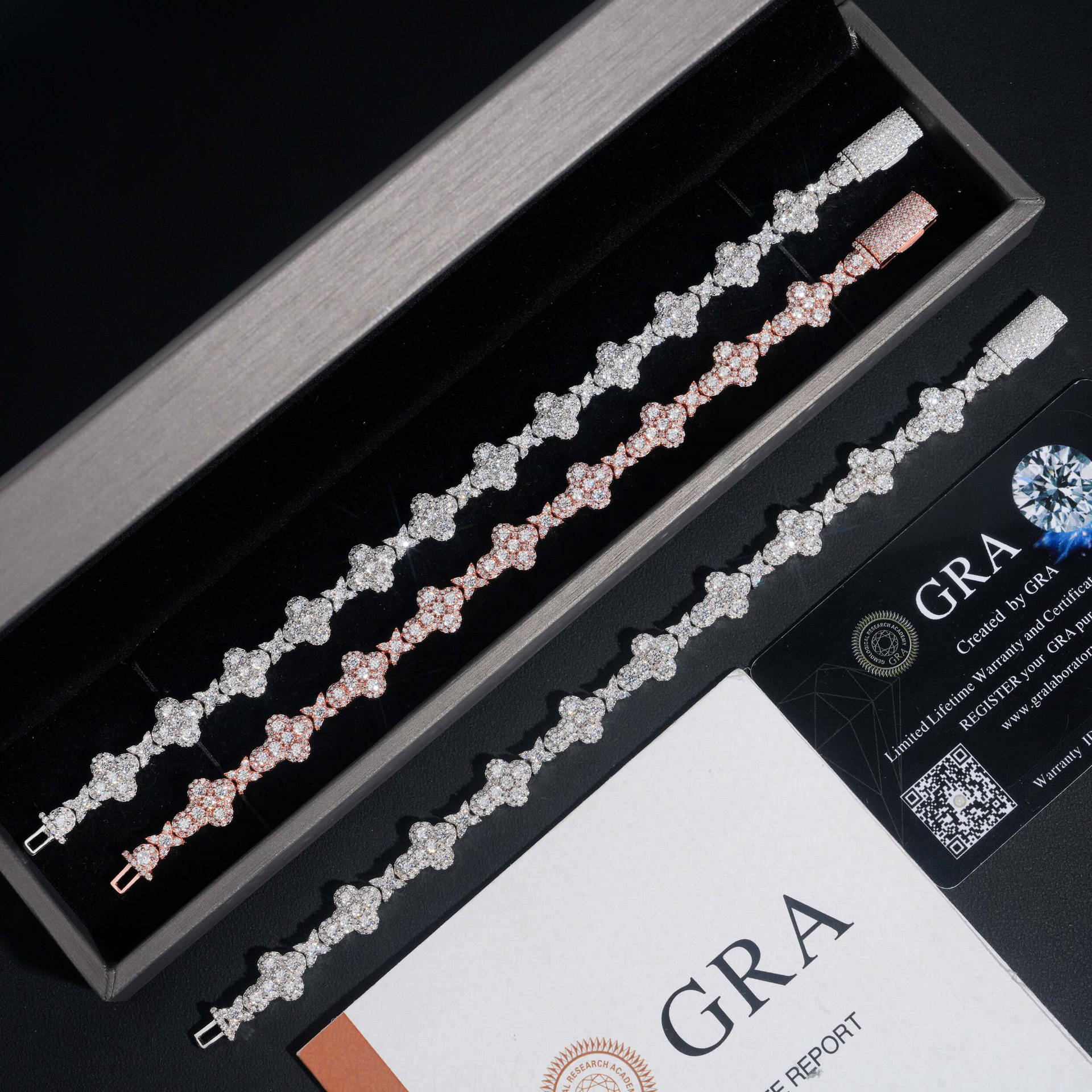 10mm star-cross-shaped tennis bracelet with 925 silver inlaid VVS moissanite personalized jewelry for men and women