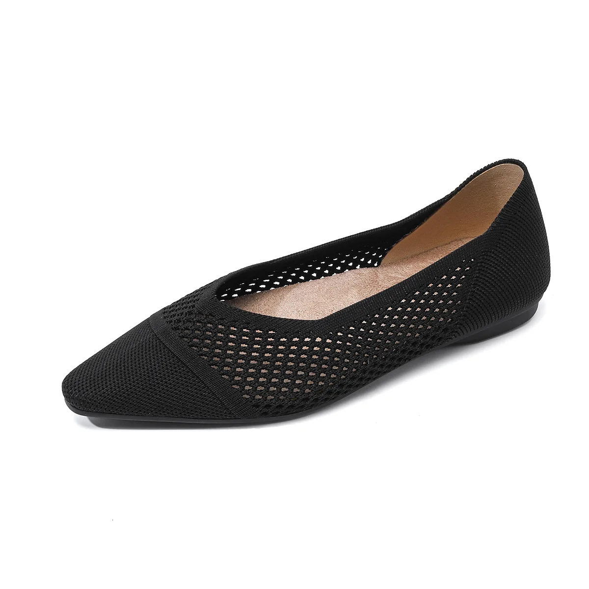 Ladies flat shoes woven single shoes 260306
