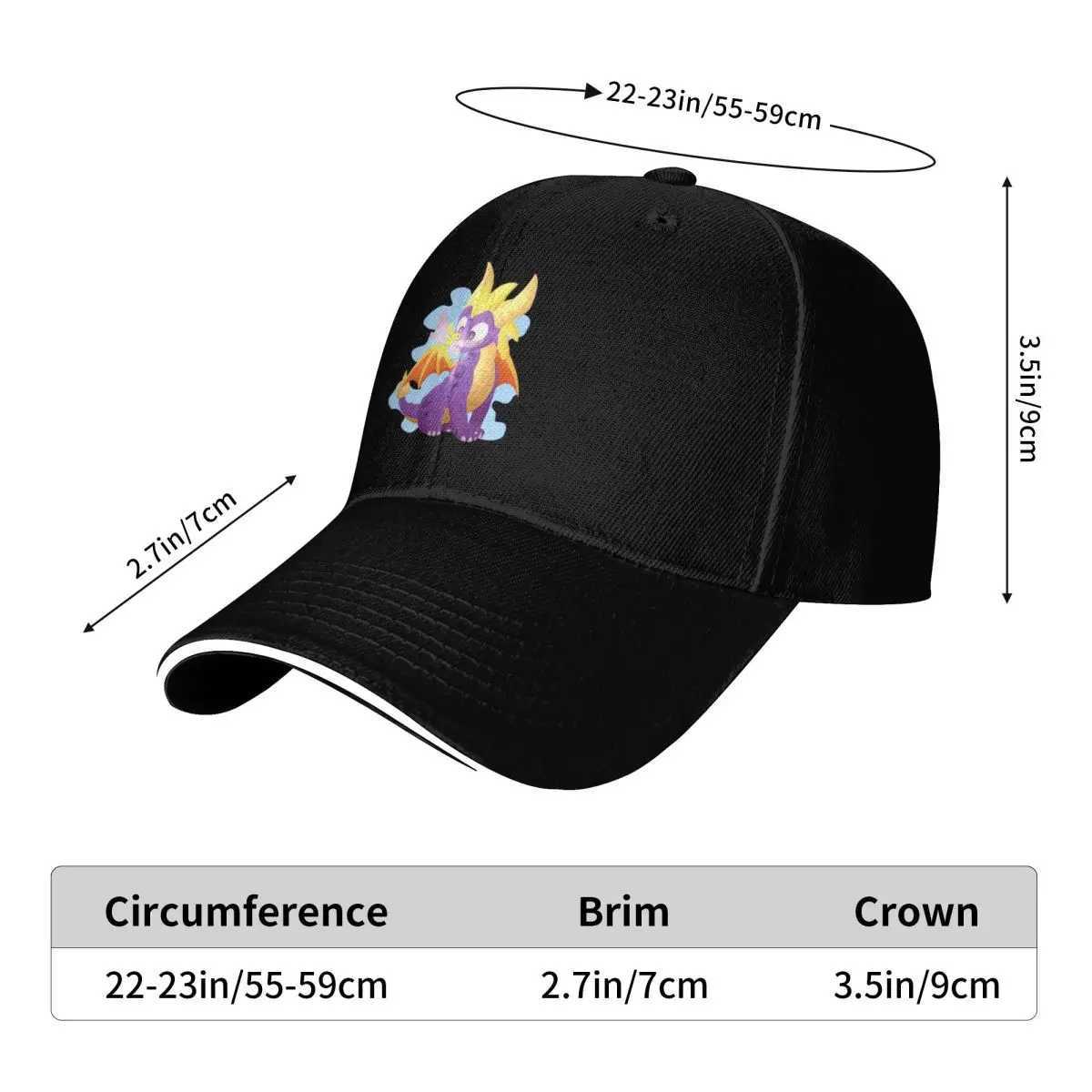 Unisex Baseball Hats Ice Spyro Outdoor Streetwear Summer Sports Baseball Caps Hip Hop Cap Casquette Polychromatic Hats S260306