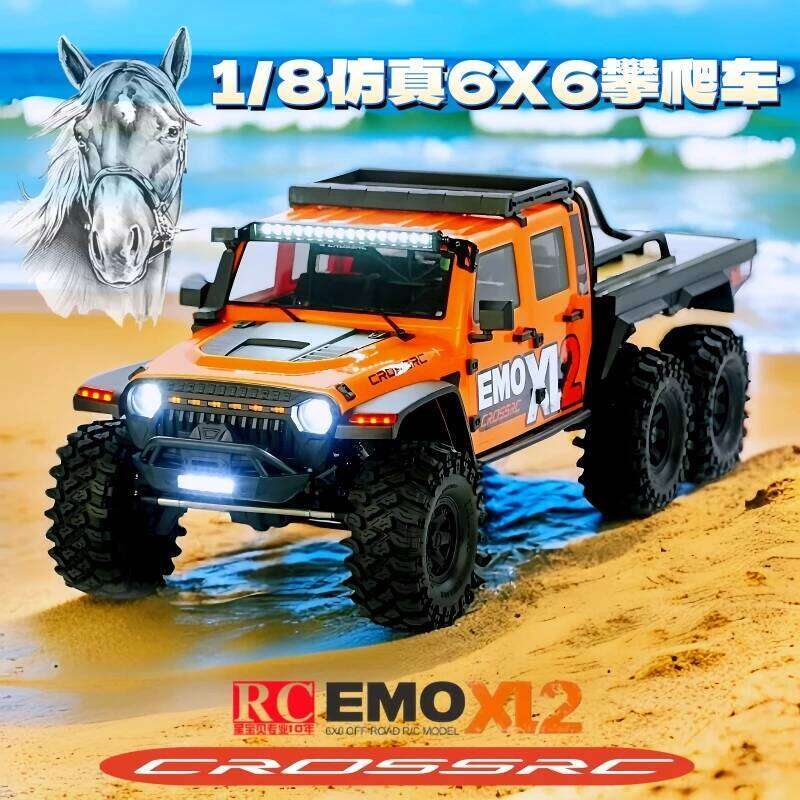 CROSSRC EMO XL2 Big Mustang Brushless 6X6 Remote Control Electric Climbing Off-Road Vehicle 1:8 Six-Driver Differential Lock C260305