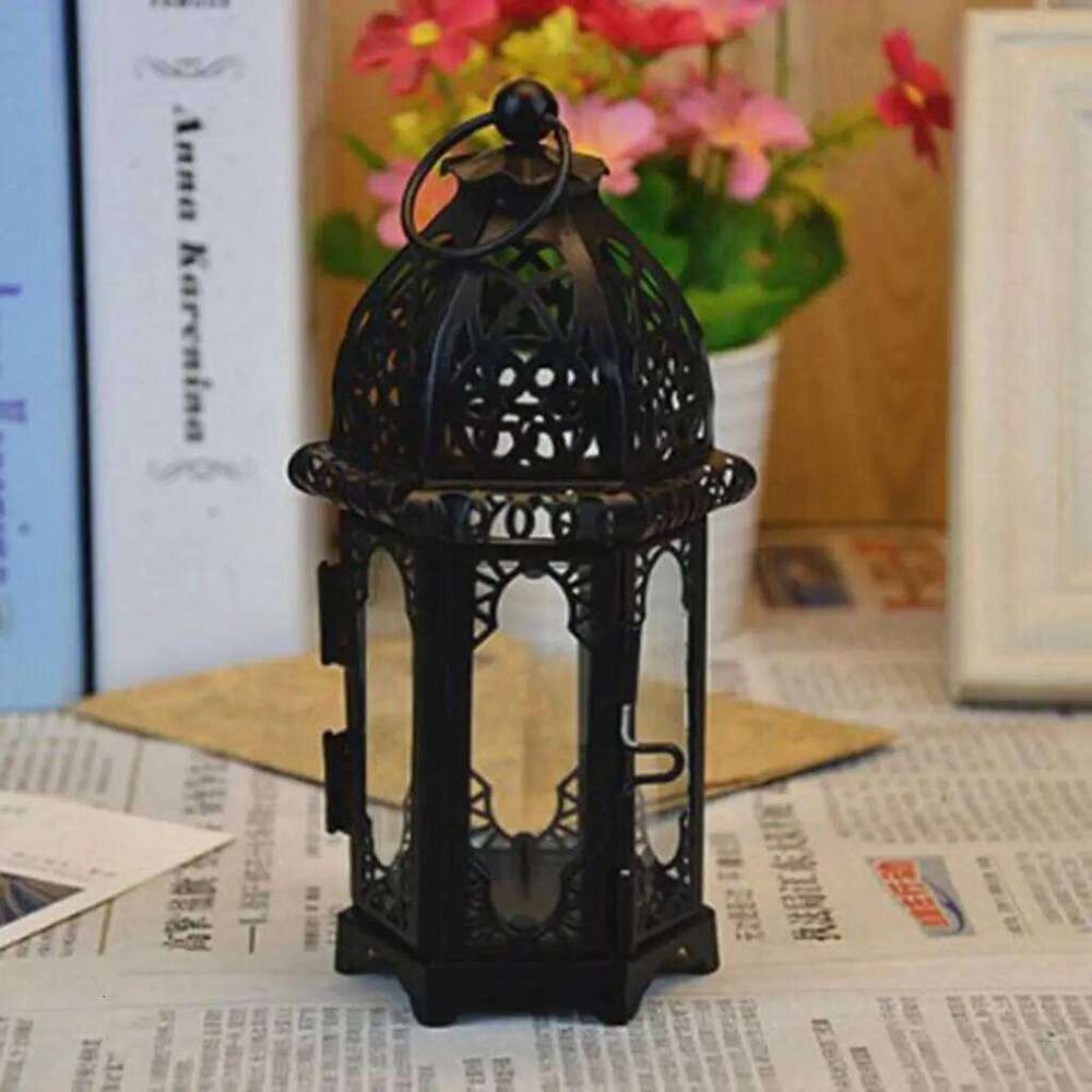 Clear Glass Moroccan Style Lantern Tealight Candle Holder Candlestick for Wedding Party Decor Home Shop Display XJ260305