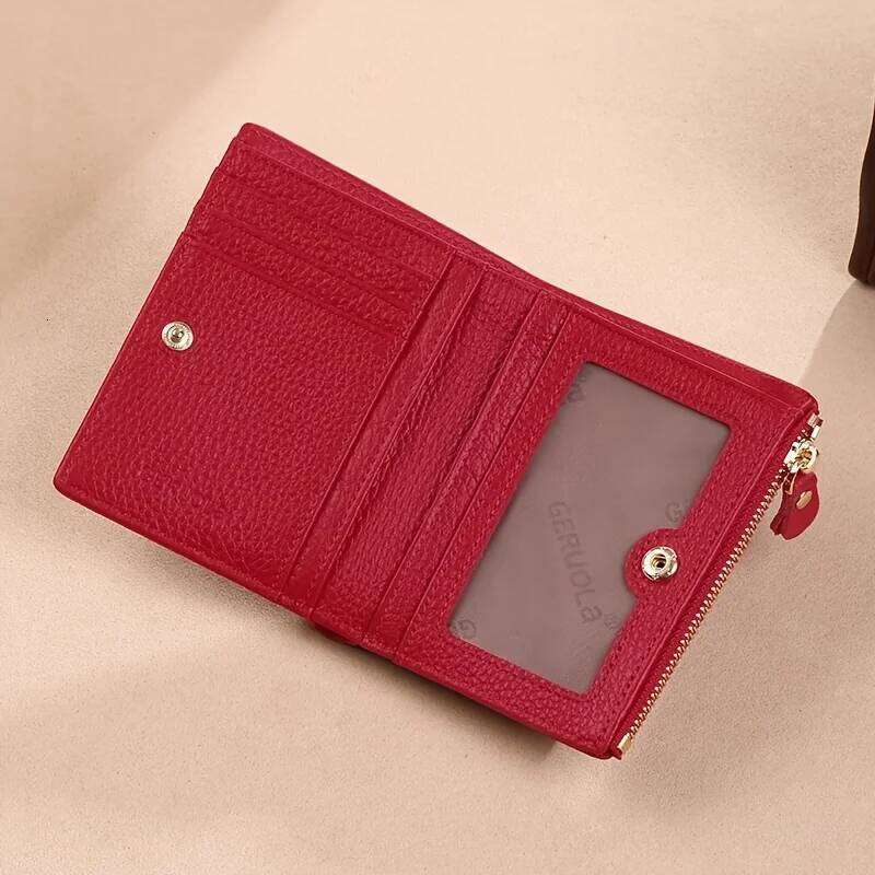 GERUOLA Wo's RFID Blocking Wallet - Slim Lightweight 2-in-1 Zippered Card Holder & Coin Purse, Foldable Compact Design with Mult C260304