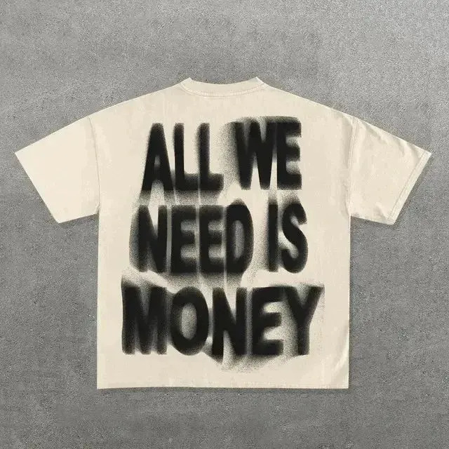 High Street Style T Shirt Y2K Hip Hop Letter Graphic Print Cotton Tshirt Harajuku Gothic Short Sleeved Tops Unisex 260304