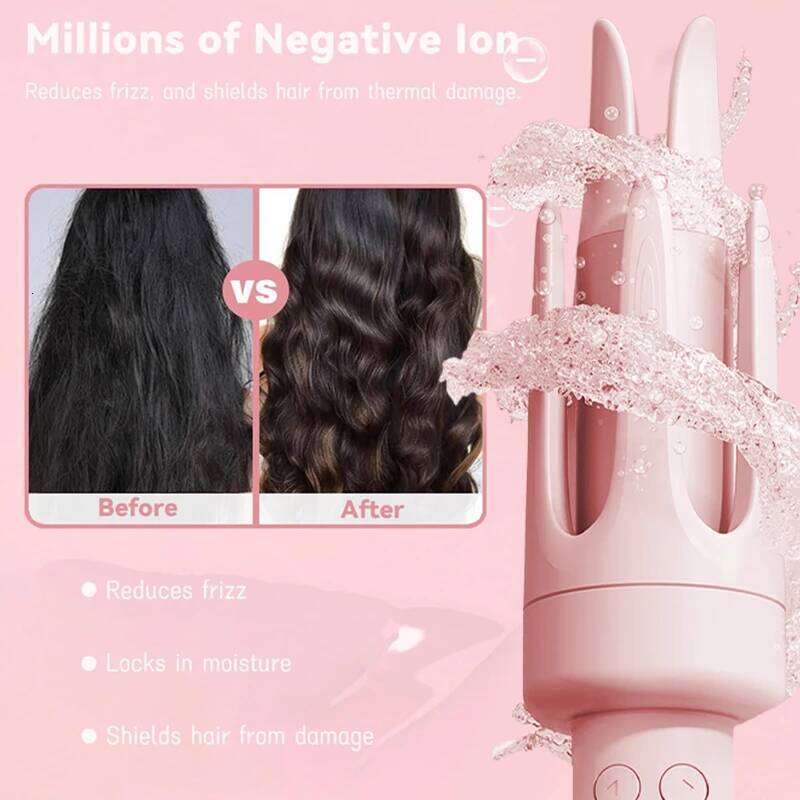 Automatic Curling Iron Wand Voluminous Waves 32mm, Digital Display Tourmaline Ceramic Hair Curler with 4 Heat Settings Frizz-Fre 26Y0306