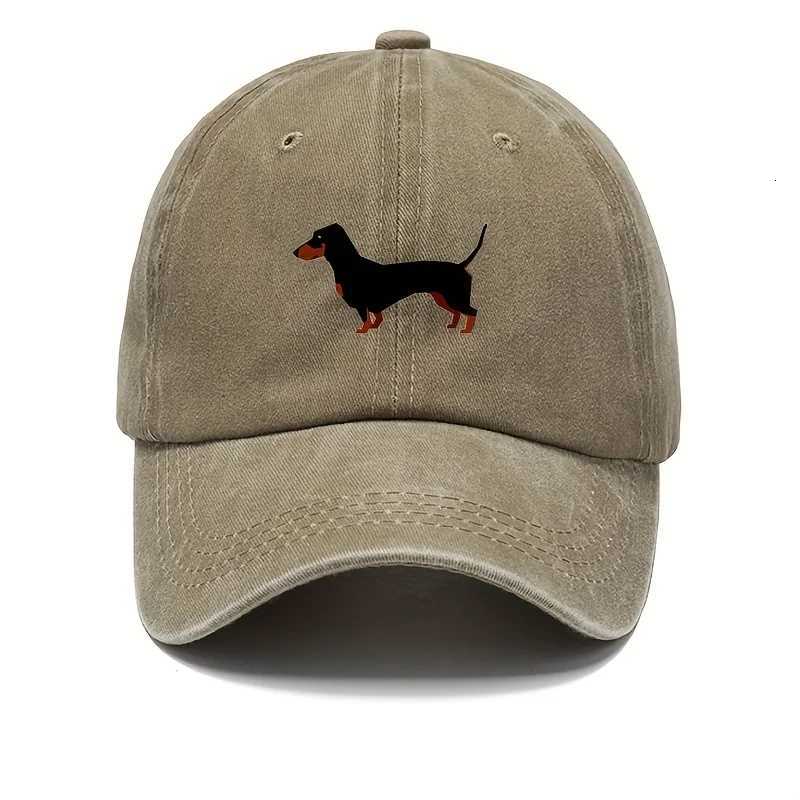 Retro dachshund baseball cap for both men and women adjustable and cute cartoon design suitable for sports and casual wear S260306