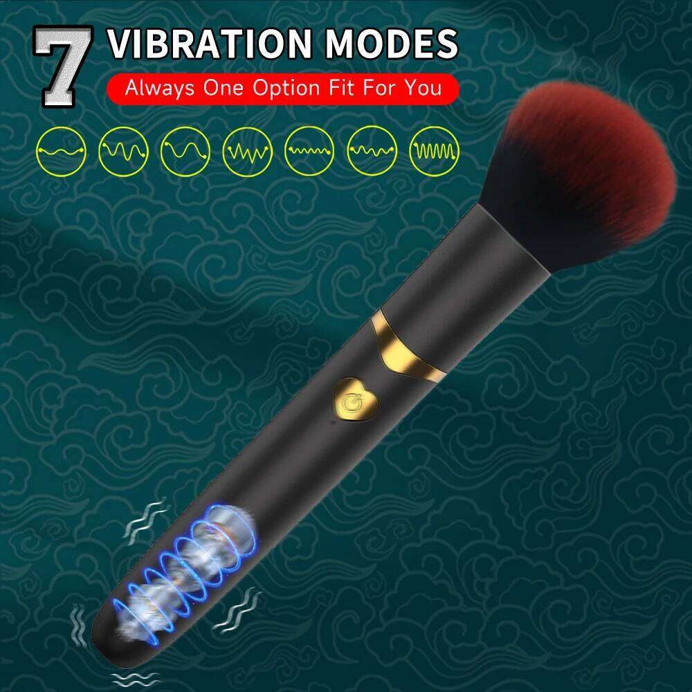 Makeup Brush G Spot Vibrator Sex Toys Powerful Vibrating Vagina Nipple Orgasm Stimulator USB Wireless Charging AV Stick Massager W260305