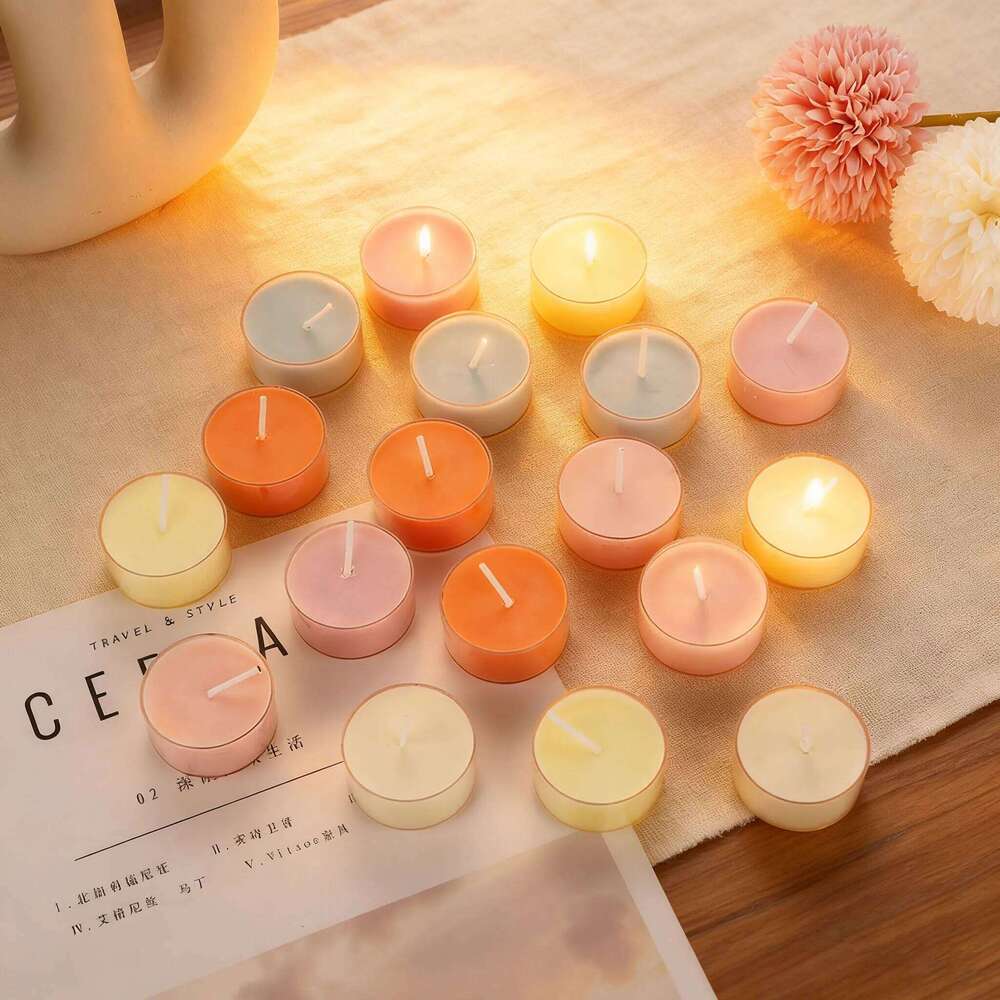 Glass Cup and Cone Scented Set of 6, Creative Aromatherapy Candle Gift for Home, Spa Relaxation Bathroom Decor, Romantic W260304 W260305