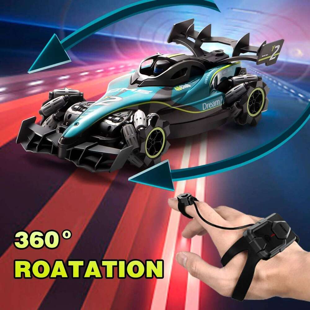 Y2 RC Car, Drift Car with Light Spray, 2.4Ghz 4WD 360 Remote Control Racing Stunt Cars Electric Toys Model Gifts for Kids Boys C260305