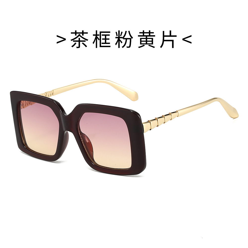 25 new stylish colorful fashion sunglasses with square metal frames men women, offering a high-end feel for outdoor driving and street photography