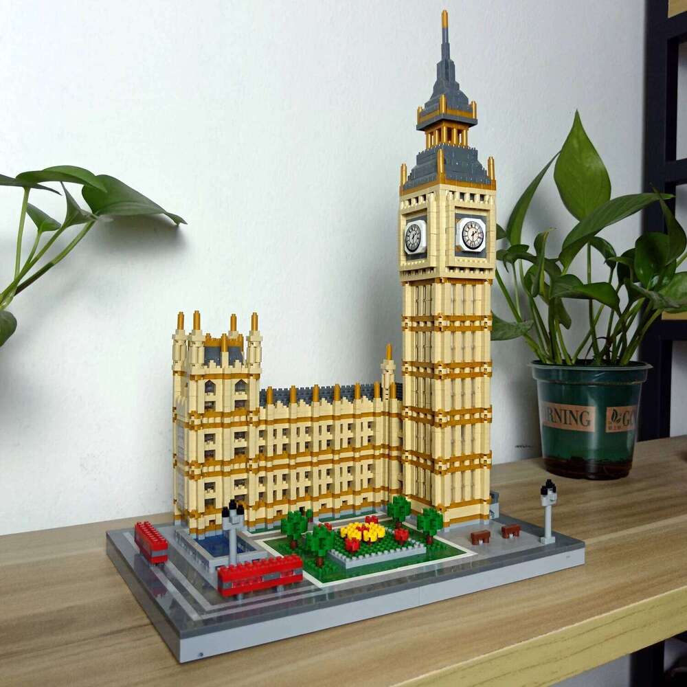 Big Ben Retro Building Block Set - Iconic Clock Tower Model with Mini Bricks, Educational Toy for History Buffs Z260306