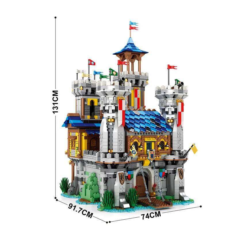 Medieval Castle Building Blocks Model European Style City View MOC Bricks Creative Desktop Decoration DIY Toys For Kids Z260305