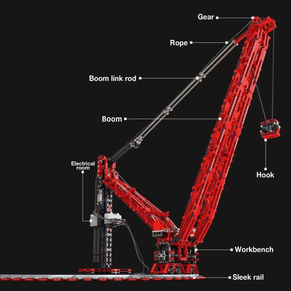 SK6000 Building Blocks Heavy Ring Crane Remote Control Technology Bricks Model Desktop Ornaments Kids Toys Holiday Gifts Z260306