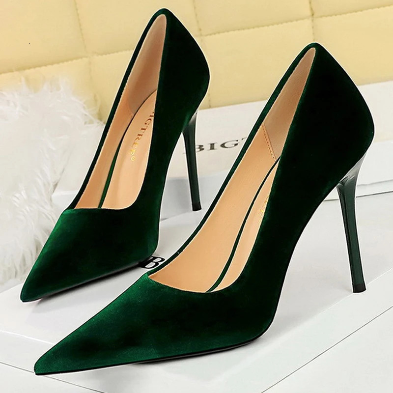 BIGTREE Shoes Fashion High Heels Women Shoes Suede Women Pumps Sexy Party Shoes Stilettos Heels Ladies Shoes Female Pumps 2026 260306