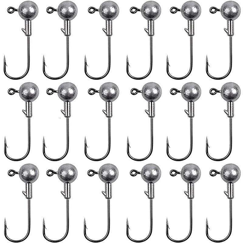 50pcs/set Crappie Heads Hooks 1g 2g 3.5g Crank Jig Head Fishing Hook Lures Bait Soft Worm Fishhook Accessories For F Y260305