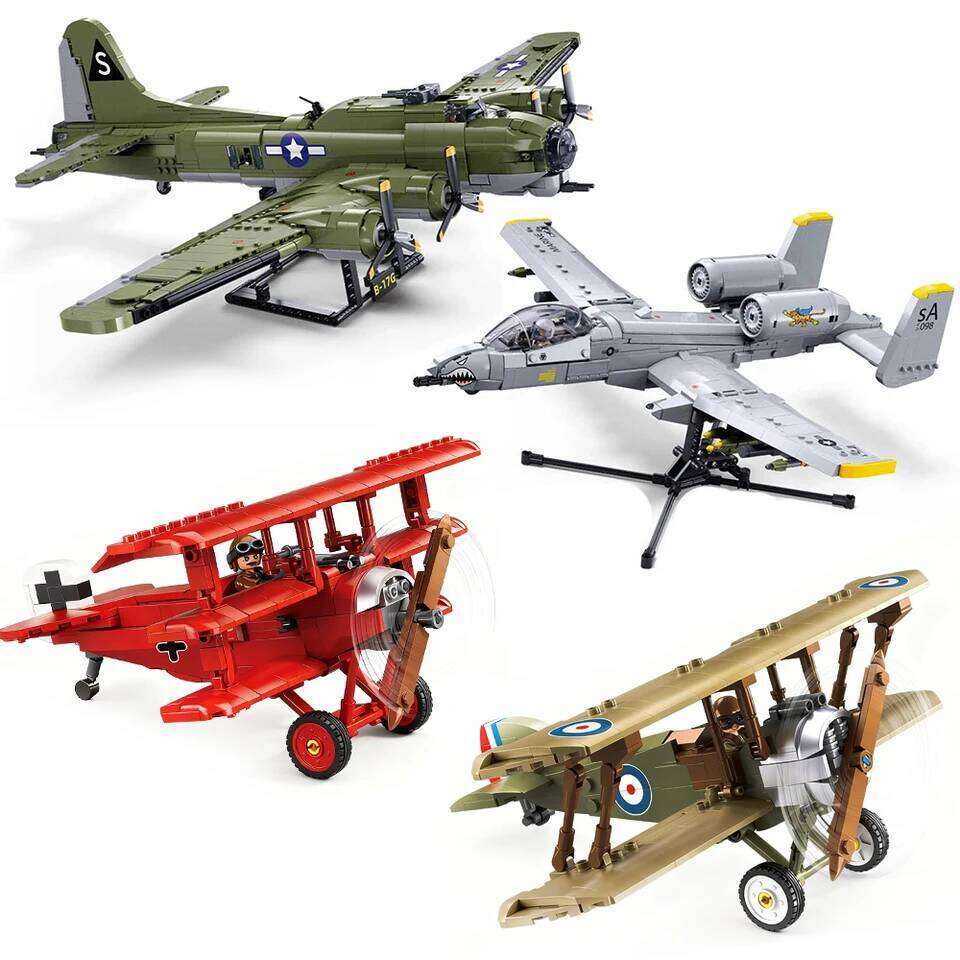 Sluban WW2 B-17 Bomber Model Building Blocks USAAC Military Flying Fortress Bombardment Aircraft Bricks Set Kids Toy Adults Gift Z260306