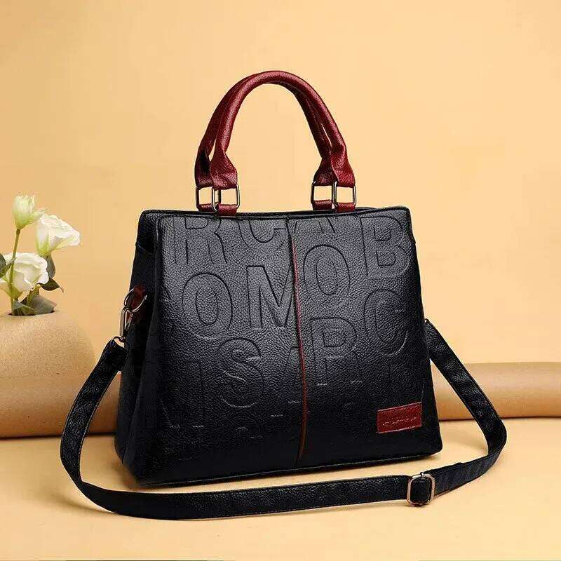 PU Leather Casual Shoulder Crossbody Bags For Women Ladies Luxury Designer Large Capacity Travel Handbag