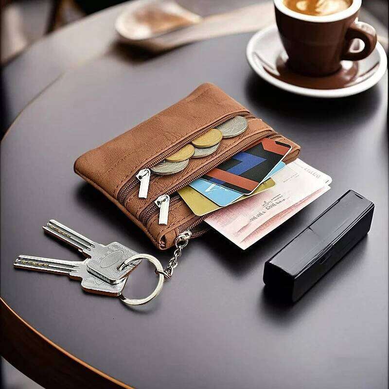Women Wallet Fashion Zipper Coin Purse Multifunctional Mini PU Leather Key Bag Card Holder C260304