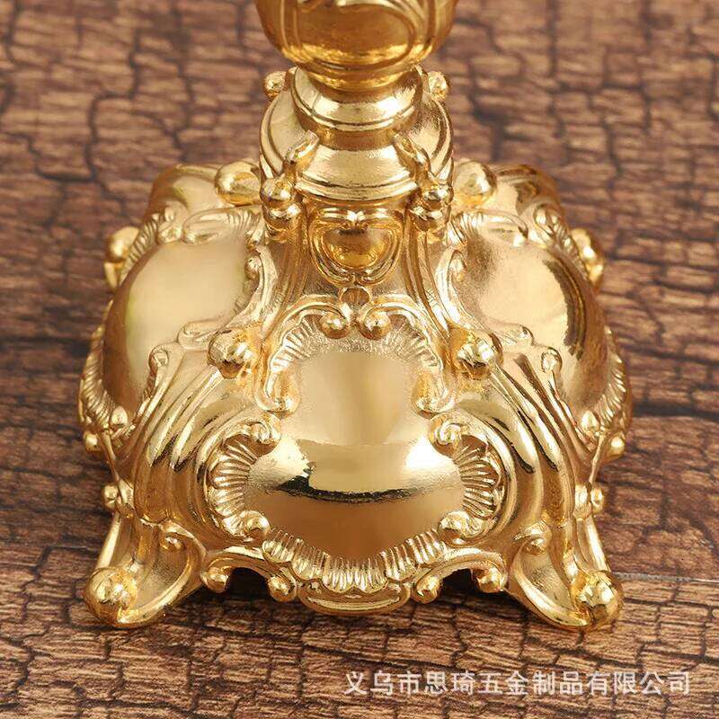 2Pcs European retro zinc alloy ornament, hotel home handicraft candle holder XJ260305