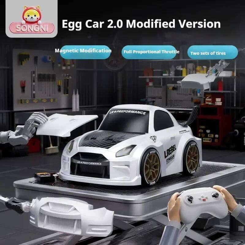 Egg 2.0 Remote Control Car Rc Drift Magnetic Modification Infinitely Variable Speed Man'S Toy Gtr Model Gift C260305