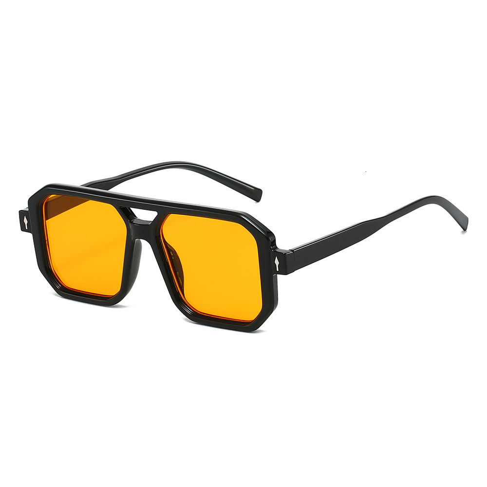 New European American style personalized fashion for men and women, ins square frame trendy retro artistic simple sunglasses