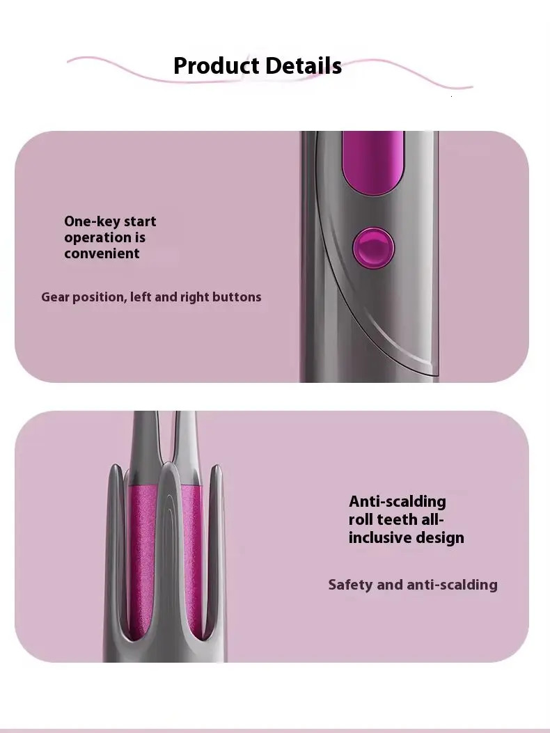 Automatic Curler 32mm Automatic Rotating Ceramic Curler Professional Curling Wand Curler 260305