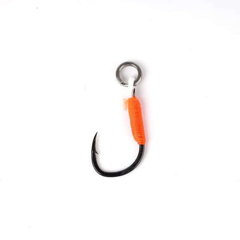 New 10pcs Lure Hardbait DIY Fishing Cast Jigs Assist Hook Barbed Single Jig Hooks Pesca High Carbon Steel S260305