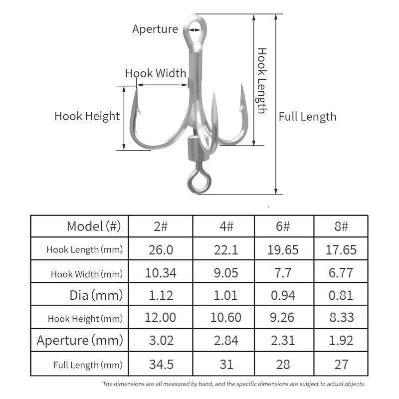 ZYZ Treble Hooks With Fishing Connector 360 Swivel Rings 4 Sizes High Carbon Steel Barbed Lure Jig Hard Bait Fishhooks Tackle S260305