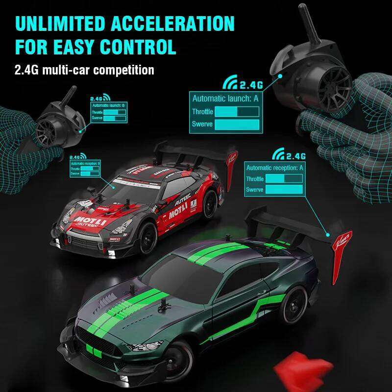 1:14 4WD RC Racing 2.4G Four-wheel Drive Drift GTR Model Remote Control Car Toy C260305