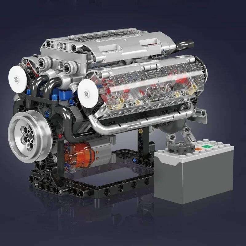 V8 Engine Model 10088 Technik Building Blocks Electrically Powered Educational Toy Creative Party Souvenirs Guest Gifts Z260306