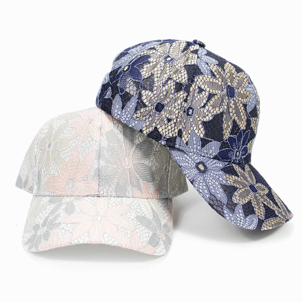 Fashion women lace flower baseball caps breathable elegant female hats spring summer autumn cap S260306