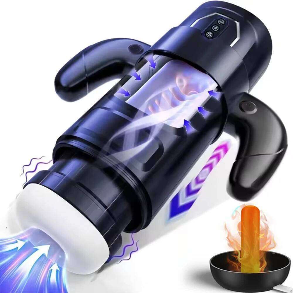 Male Masturbator Cup 6 Thrusting 3 Sucking And 9 Vibration Modes, With heating Pronunciation & Gamepad Sex Toys for Men W260305