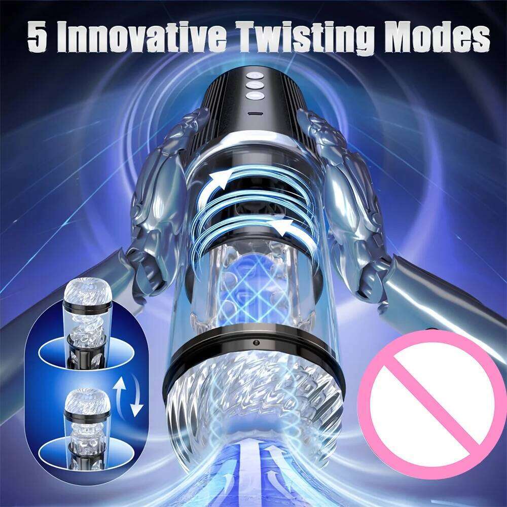 Automatic Sucking Masturbator Cup Blowjob Machines Soft Pocket Pussy Rotating Vibrator Realistic Vagina Sex Toy for Men W260305