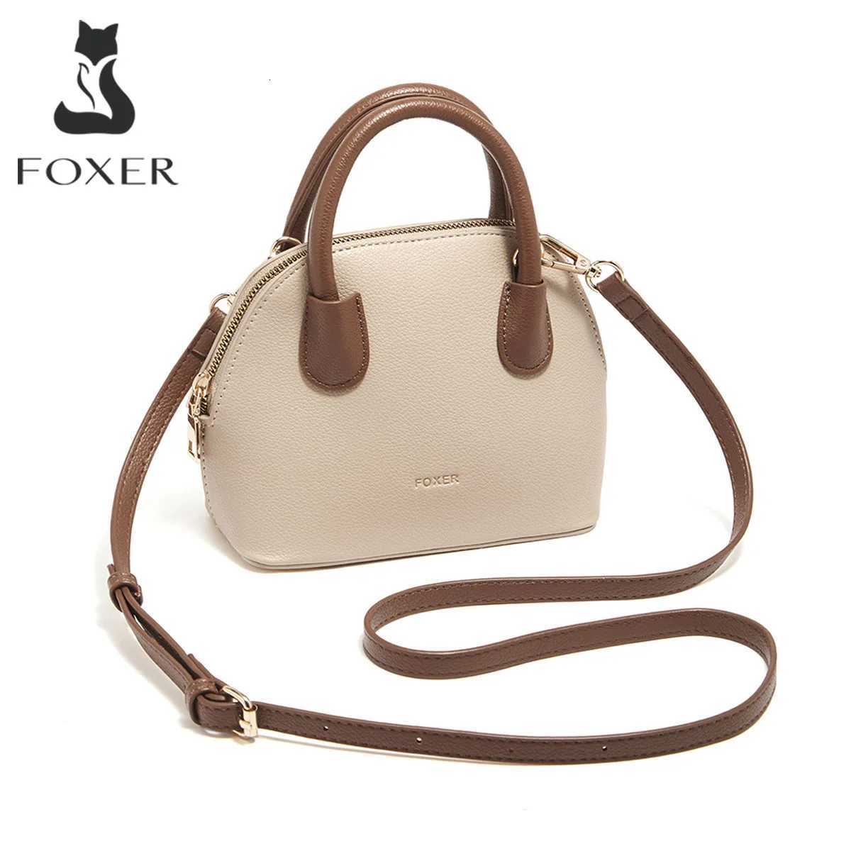 FOXER Womens Handbag PU Leather Casual Female Shoulder Bag Large Capacity Daily Crossbody Bag Purse Commuting Bag H260306