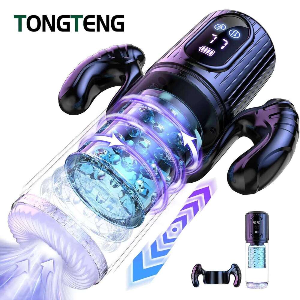 High Speed Automatic Thrusting Piston Stroker Masturbator Telescopic Vagina Blowjob Masturbation Machine Sex Toys for Men 18 W260305